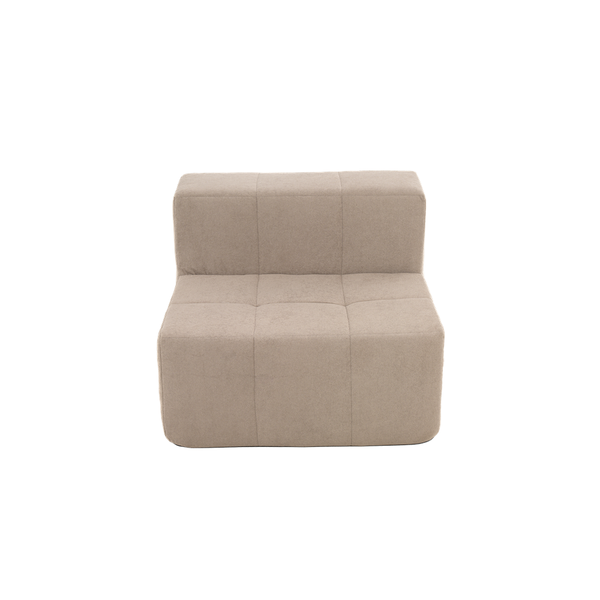 Sillón Módulo Central 84cm Bouclé Kappesberg Capuccino