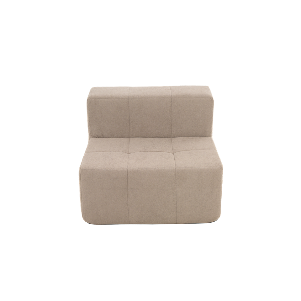 Sillón Módulo Central 84cm Bouclé Kappesberg Capuccino