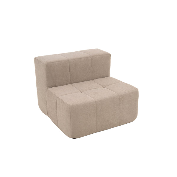 Sillón Módulo Central 84cm Bouclé Kappesberg Capuccino