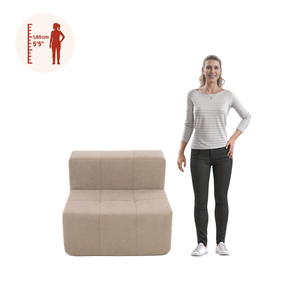Sillón Módulo Central 84cm Bouclé Kappesberg Capuccino