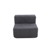 Sillón Módulo Central 84cm Bouclé Kappesberg Azul Titanio