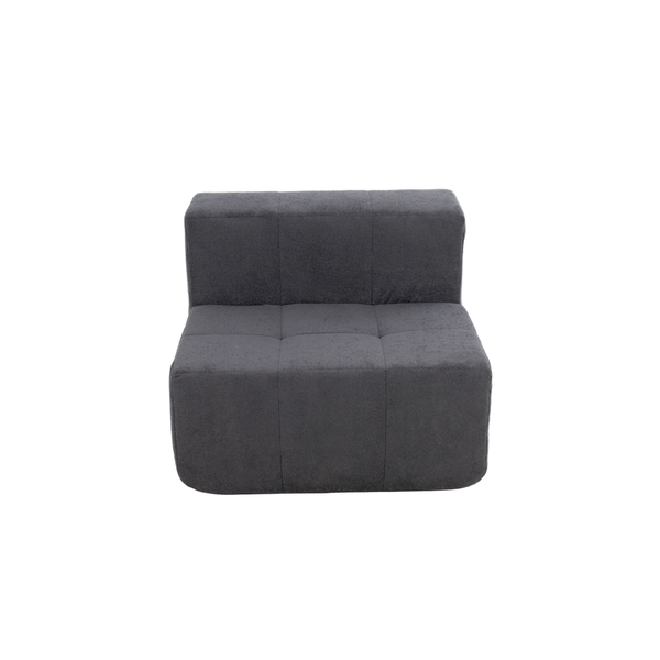 Sillón Módulo Central 84cm Bouclé Kappesberg Azul Titanio