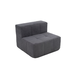 Sillón Módulo Central 84cm Bouclé Kappesberg Azul Titanio