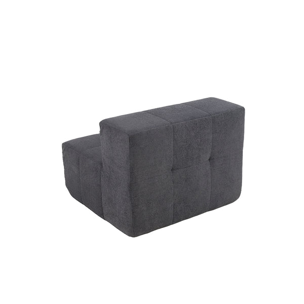 Sillón Módulo Central 84cm Bouclé Kappesberg Azul Titanio