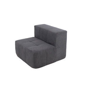 Sillón Módulo Central 84cm Bouclé Kappesberg Azul Titanio