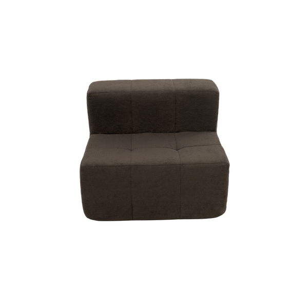 Sillón Módulo Central 84cm Bouclé Kappesberg Chocolate