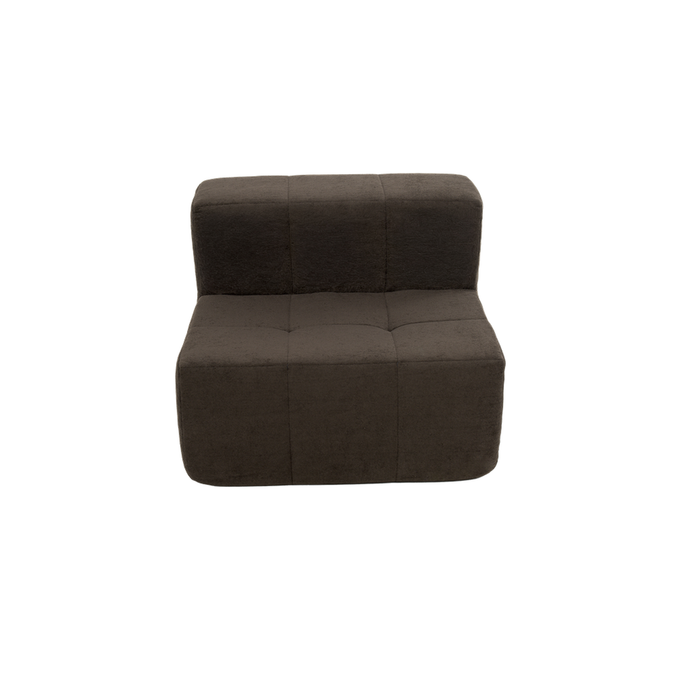 Sillón Módulo Central 84cm Bouclé Kappesberg Chocolate
