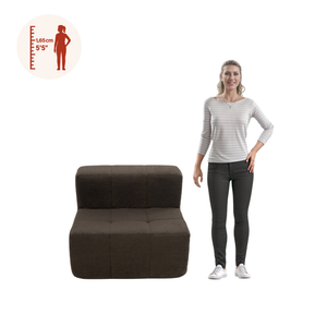 Sillón Módulo Central 84cm Bouclé Kappesberg Chocolate