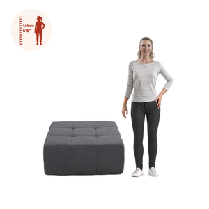Puff Modular 86cm Bouclé Kappesberg Azul Titanio