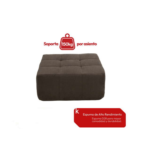 Puff Modular 86cm Bouclé Kappesberg Chocolate