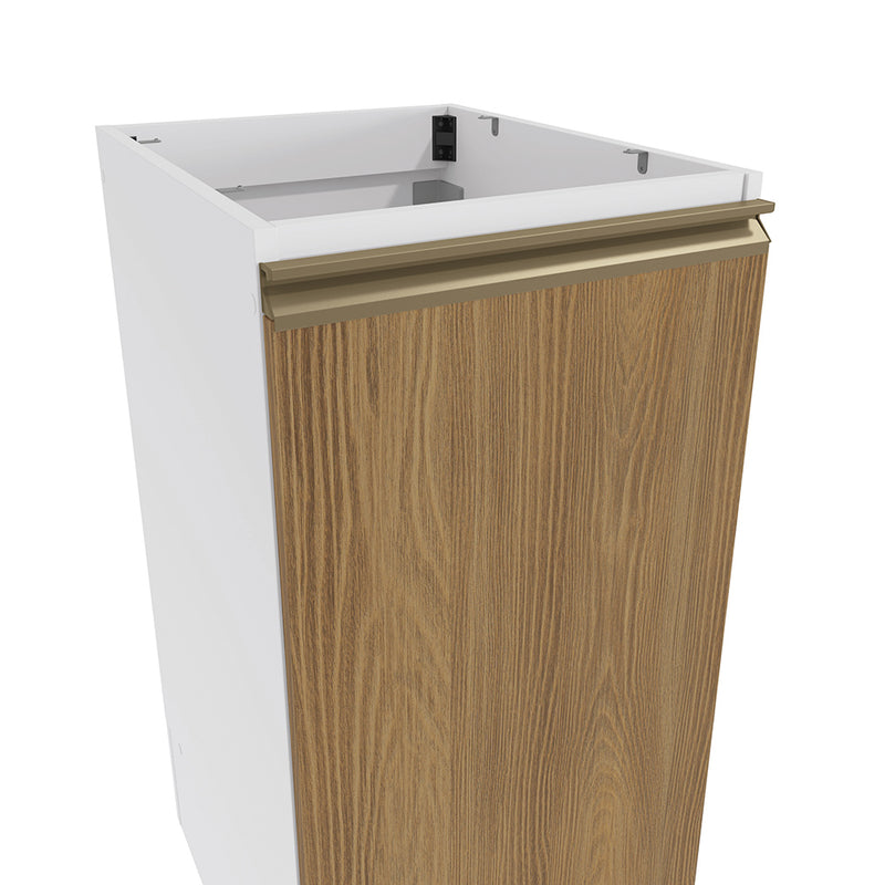 Bajo Mesada 40cm MDF 1 Puerta Kappesberg Blanco/Marrón