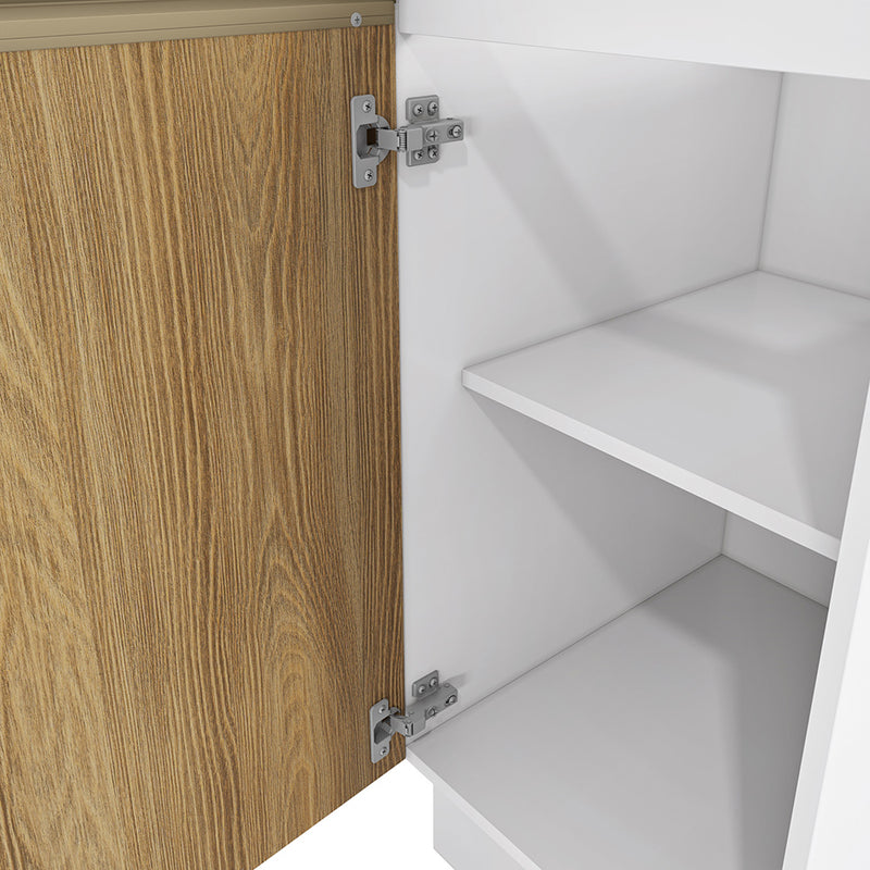 Bajo Mesada 40cm MDF 1 Puerta Kappesberg Blanco/Marrón
