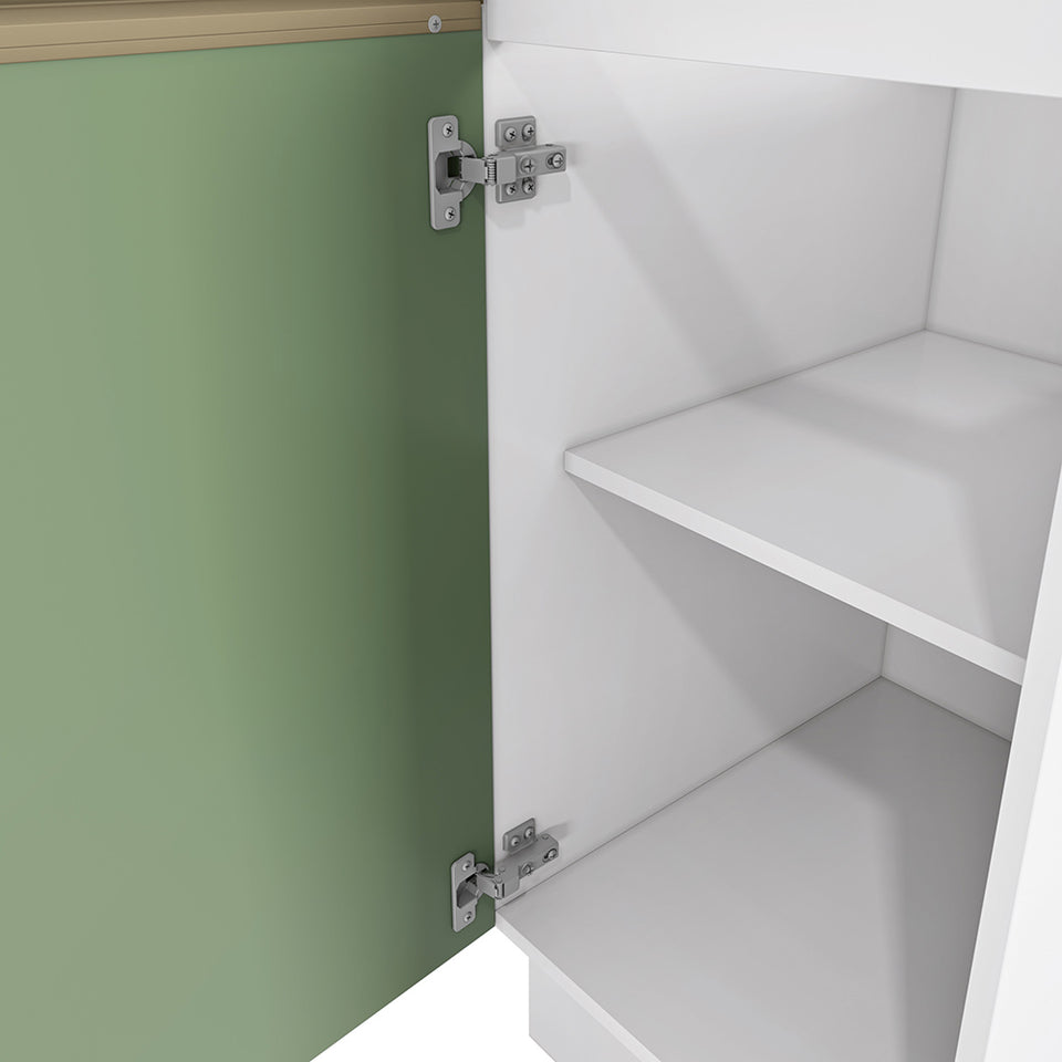 Bajo Mesada 40cm MDF 1 Puerta Kappesberg Blanco/Verde