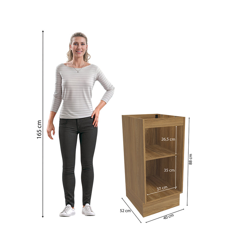 Bajo Mesada 40cm MDF 1 Puerta Kappesberg Marrón/Azul