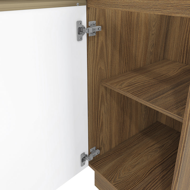 Bajo Mesada 40cm MDF 1 Puerta Kappesberg Marrón/Blanco