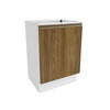 Bajo Mesada 60cm MDF 1 Puerta Kappesberg Blanco/Marrón