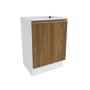 Bajo Mesada 60cm MDF 1 Puerta Kappesberg Blanco/Marrón