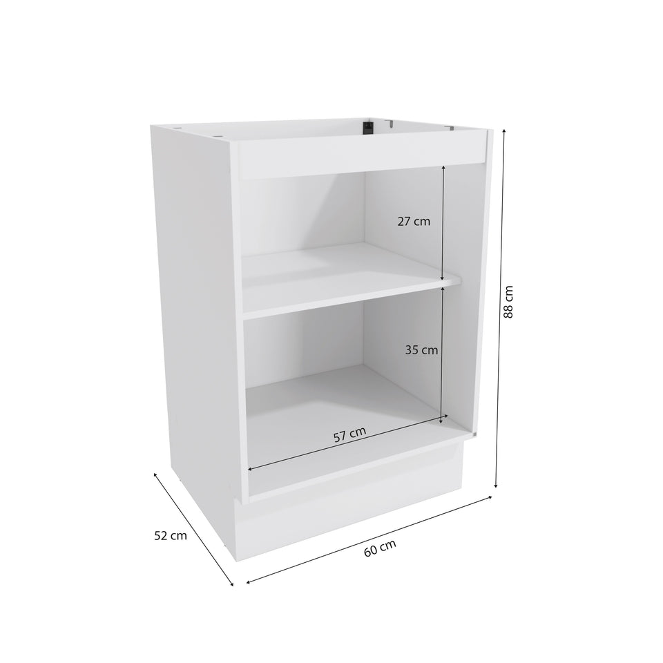 Bajo Mesada 60cm MDF 1 Puerta Kappesberg Blanco/Marrón