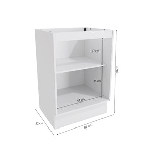 Bajo Mesada 60cm MDF 1 Puerta Kappesberg Blanco/Verde