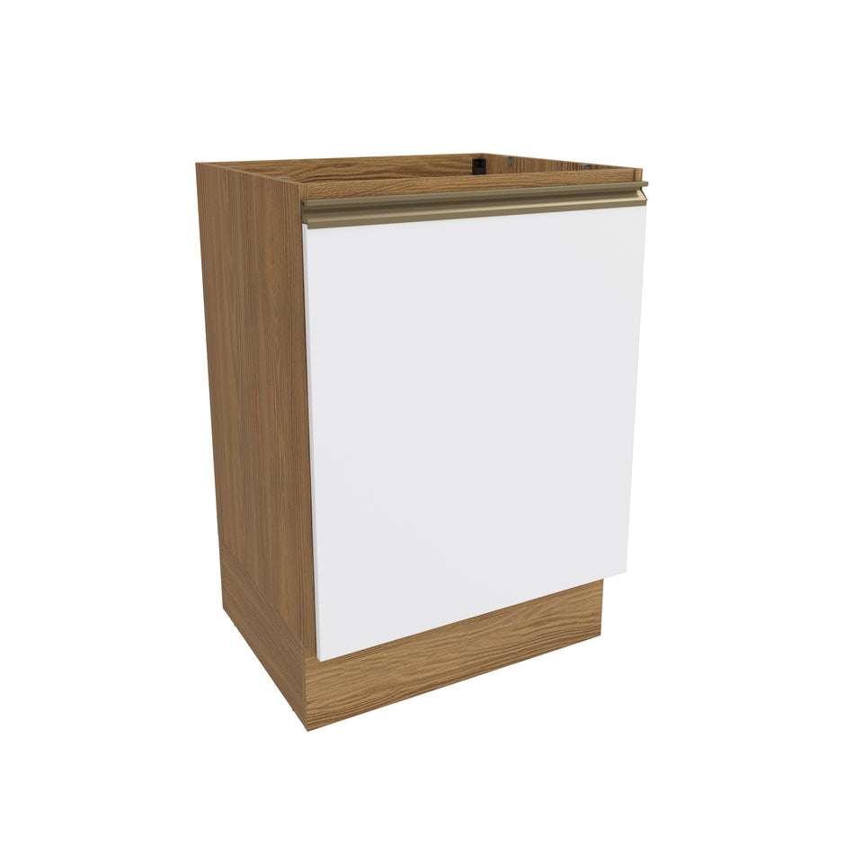 Bajo Mesada 60cm MDF 1 Puerta Kappesberg Marrón/Blanco