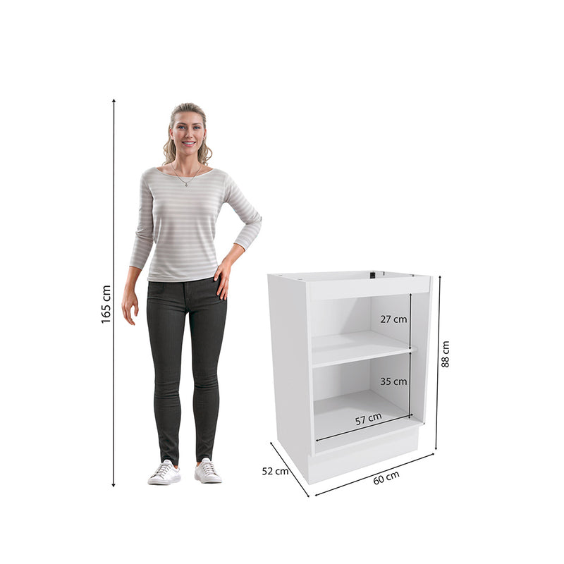 Bajo Mesada 60cm MDF 1 Puerta Kappesberg Blanco
