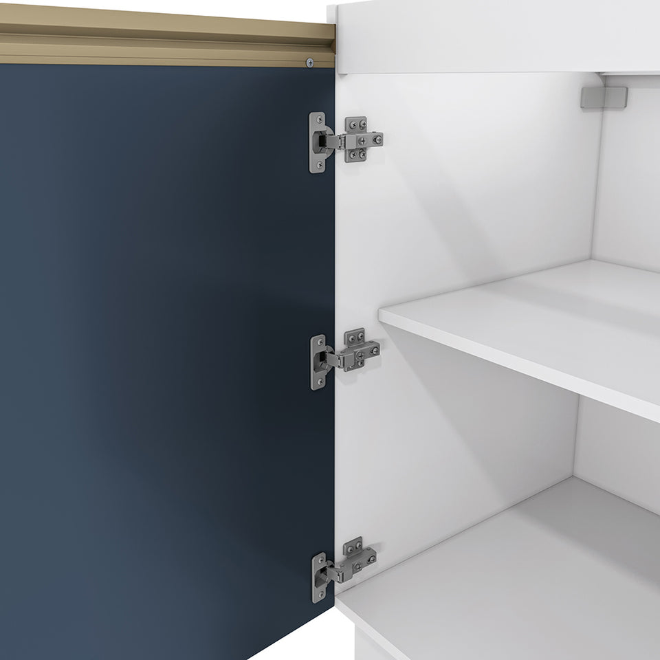 Bajo Mesada 60cm MDF 1 Puerta Kappesberg Blanco/Azul
