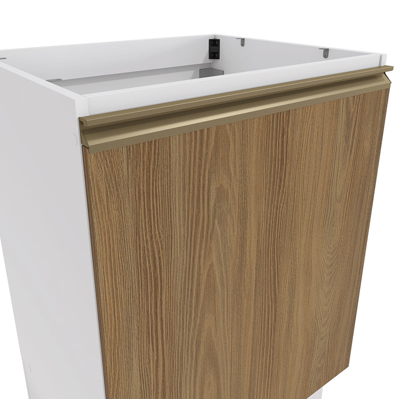 Bajo Mesada 60cm MDF 1 Puerta Kappesberg Blanco/Marrón