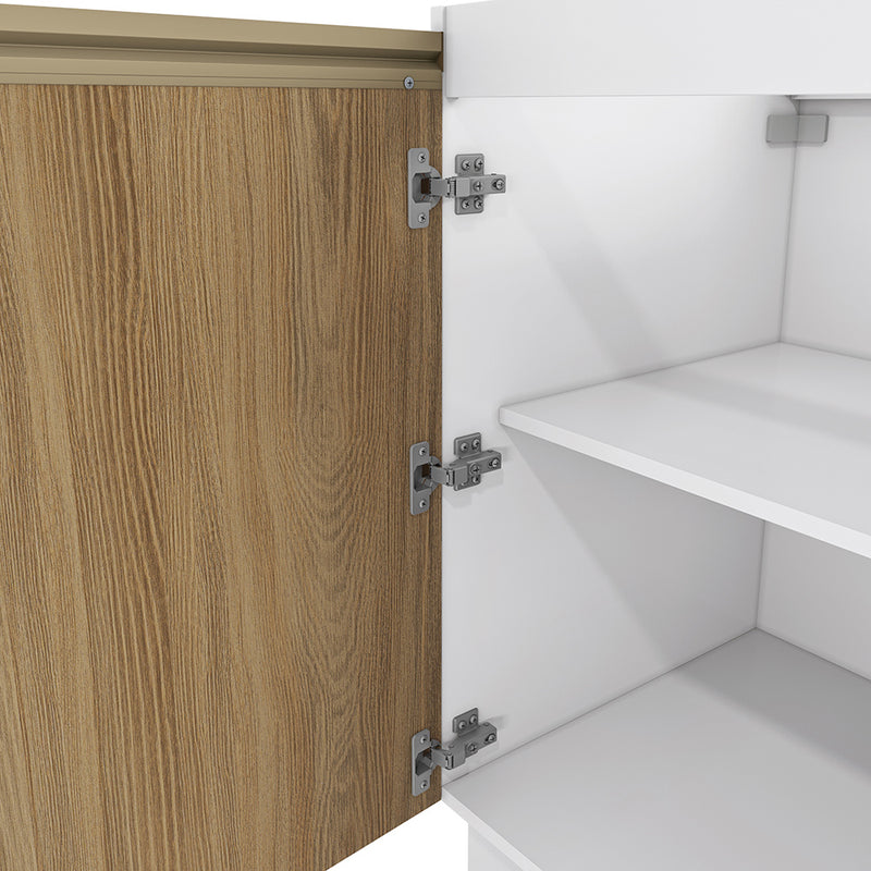 Bajo Mesada 60cm MDF 1 Puerta Kappesberg Blanco/Marrón