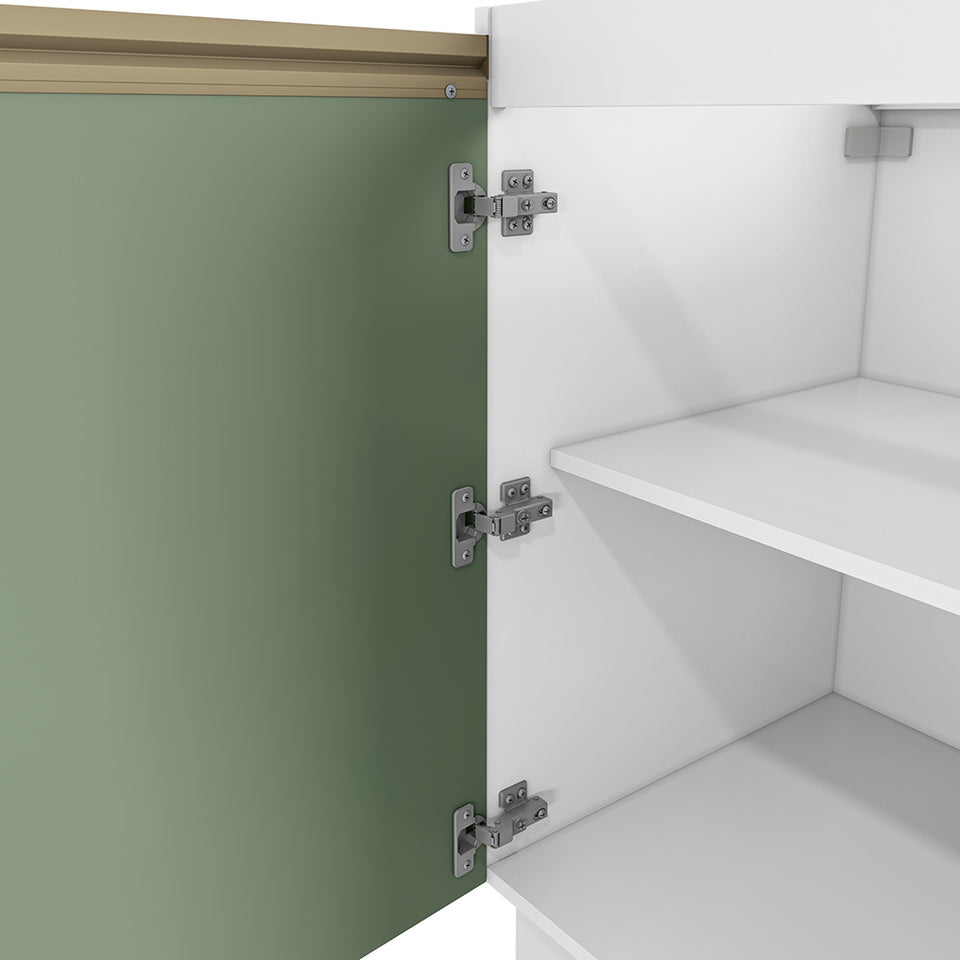 Bajo Mesada 60cm MDF 1 Puerta Kappesberg Blanco/Verde