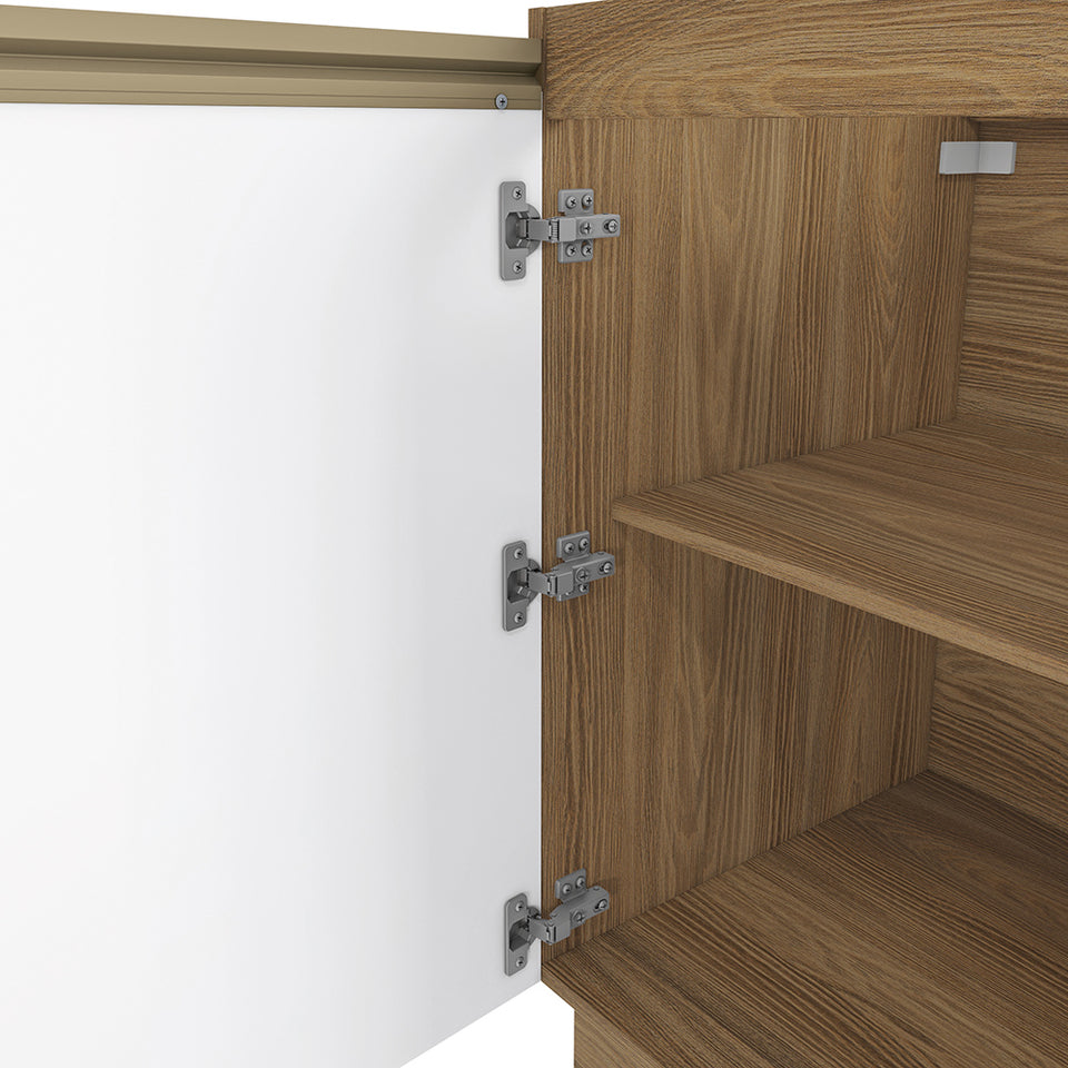 Bajo Mesada 60cm MDF 1 Puerta Kappesberg Marrón/Blanco
