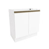 Bajo Mesada 80cm MDF 2 Puertas Kappesberg Blanco