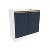 Bajo Mesada 80cm MDF 2 Puertas Kappesberg Blanco/Azul