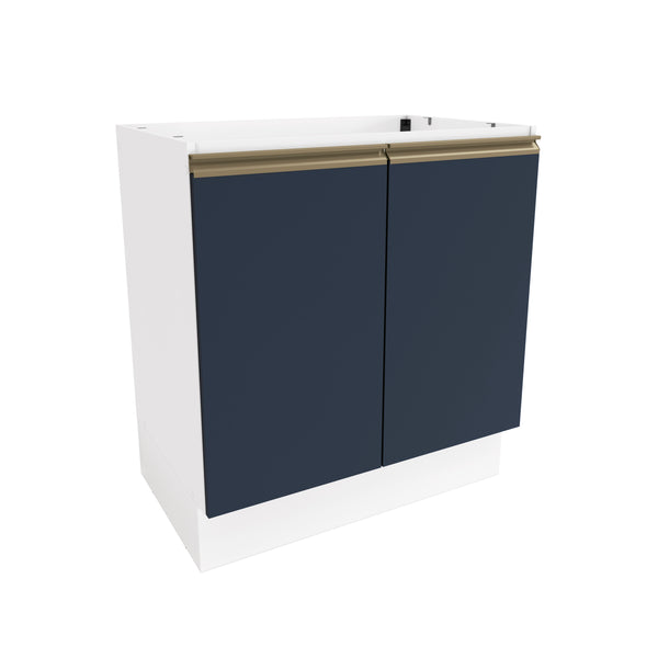 Bajo Mesada 80cm MDF 2 Puertas Kappesberg Blanco/Azul