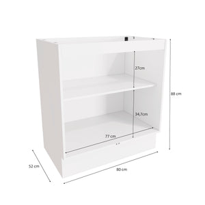 Bajo Mesada 80cm MDF 2 Puertas Kappesberg Blanco/Azul