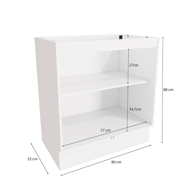 Bajo Mesada 80cm MDF 2 Puertas Kappesberg Blanco/Azul