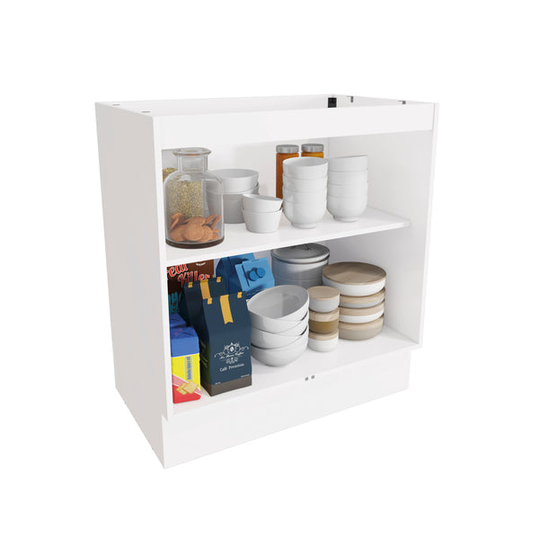 Bajo Mesada 80cm MDF 2 Puertas Kappesberg Blanco/Marrón