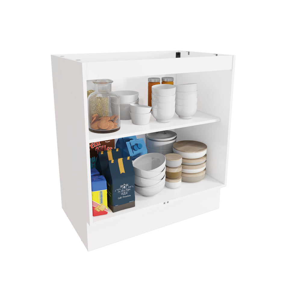 Bajo Mesada 80cm MDF 2 Puertas Kappesberg Blanco/Marrón