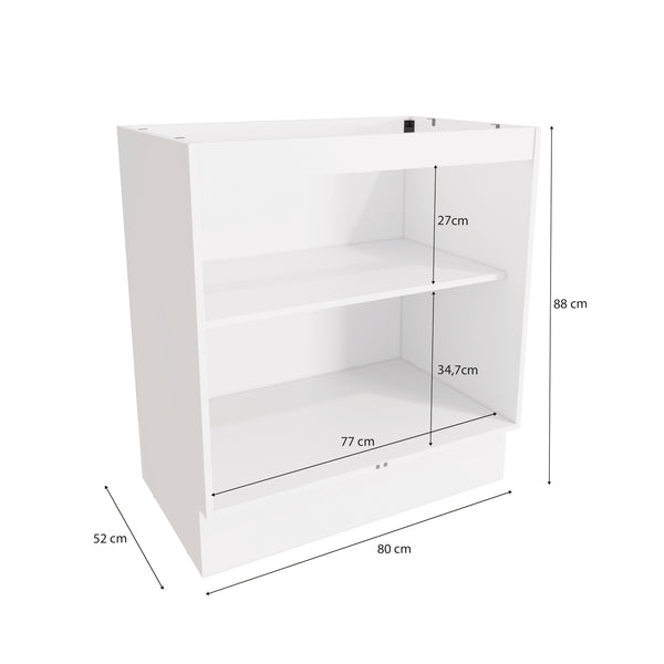Bajo Mesada 80cm MDF 2 Puertas Kappesberg Blanco/Verde