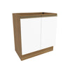 Bajo Mesada 80cm MDF 2 Puertas Kappesberg Marrón/Blanco