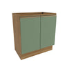 Bajo Mesada 80cm MDF 2 Puertas Kappesberg Marrón/Verde