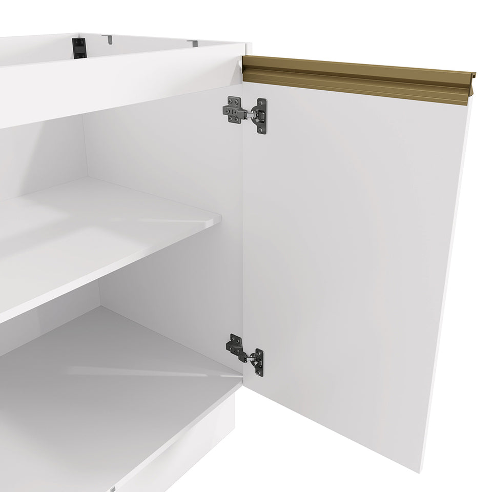 Bajo Mesada 80cm MDF 2 Puertas Kappesberg Blanco