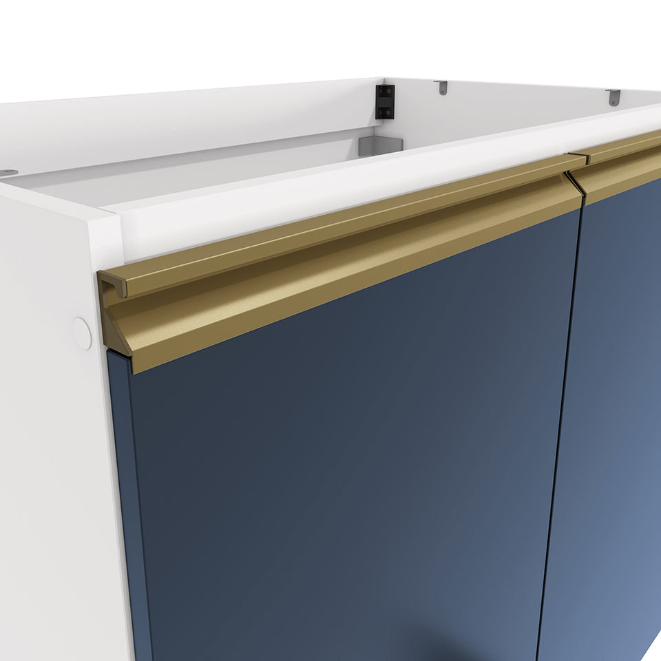 Bajo Mesada 80cm MDF 2 Puertas Kappesberg Blanco/Azul