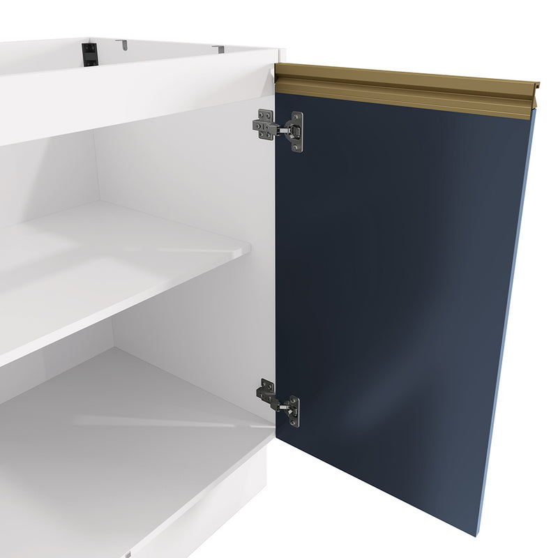 Bajo Mesada 80cm MDF 2 Puertas Kappesberg Blanco/Azul