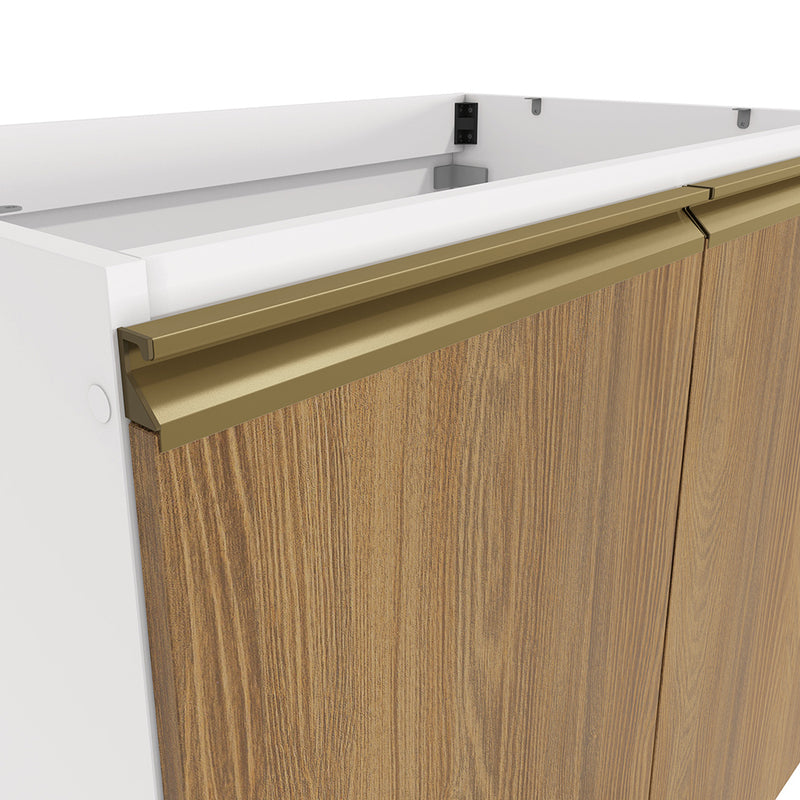 Bajo Mesada 80cm MDF 2 Puertas Kappesberg Blanco/Marrón