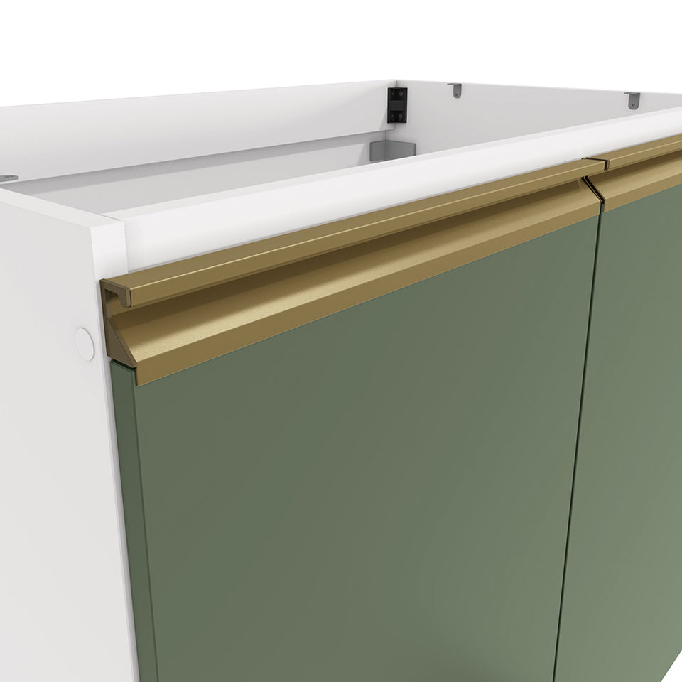 Bajo Mesada 80cm MDF 2 Puertas Kappesberg Blanco/Verde