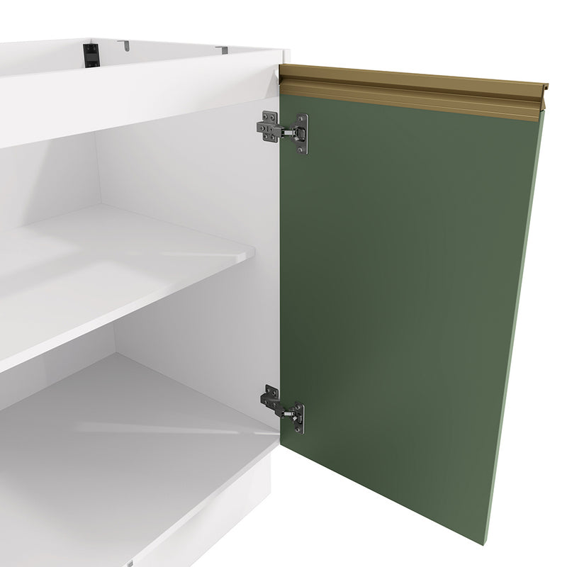 Bajo Mesada 80cm MDF 2 Puertas Kappesberg Blanco/Verde