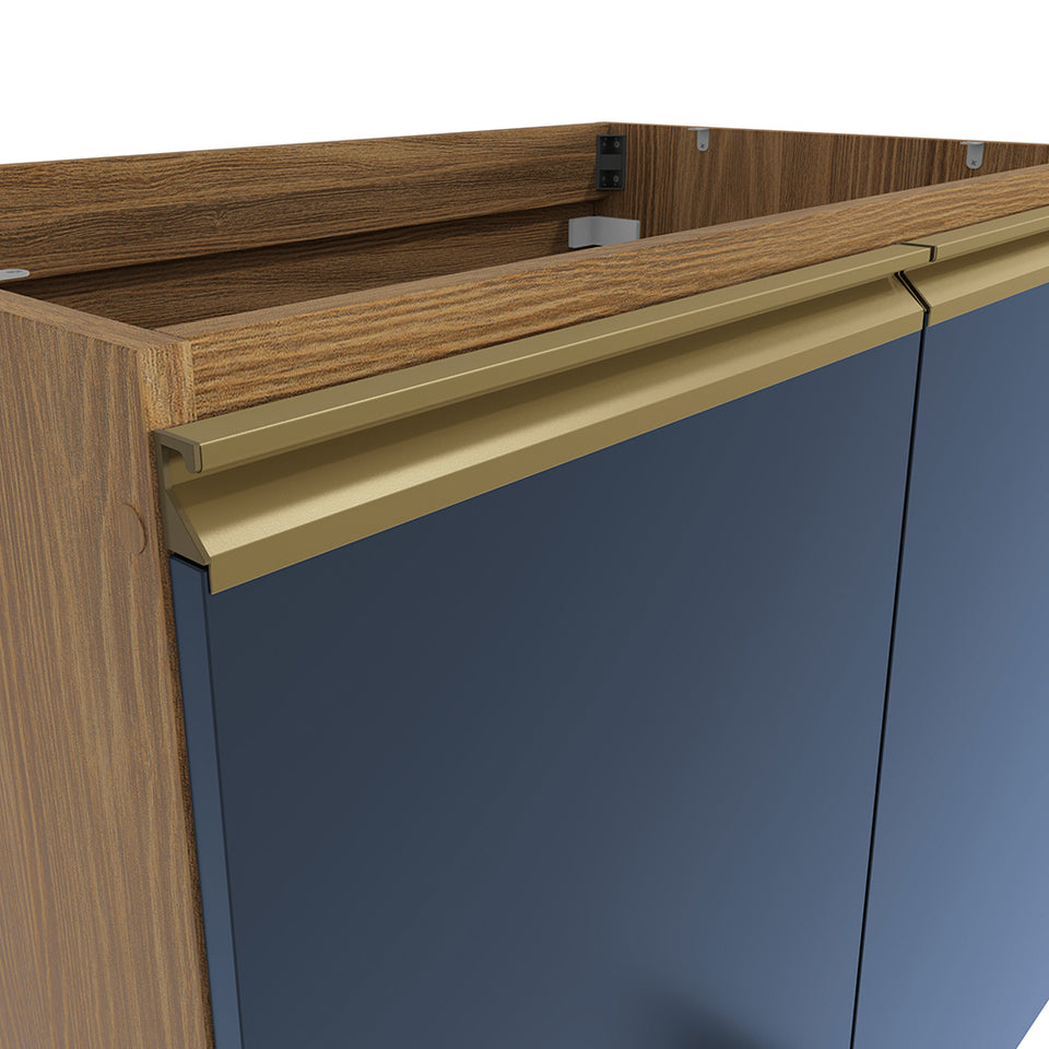 Bajo Mesada 80cm MDF 2 Puertas Kappesberg Marrón/Azul