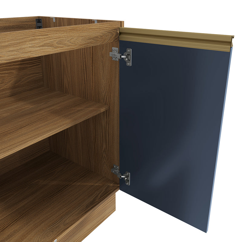 Bajo Mesada 80cm MDF 2 Puertas Kappesberg Marrón/Azul