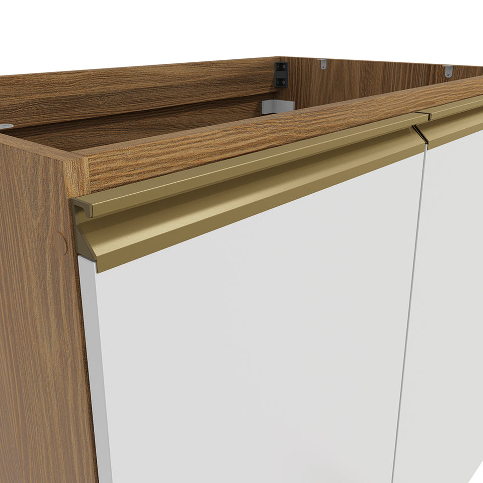 Bajo Mesada 80cm MDF 2 Puertas Kappesberg Marrón/Blanco