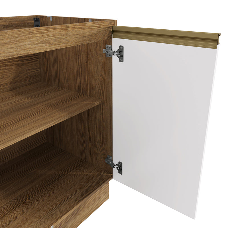 Bajo Mesada 80cm MDF 2 Puertas Kappesberg Marrón/Blanco